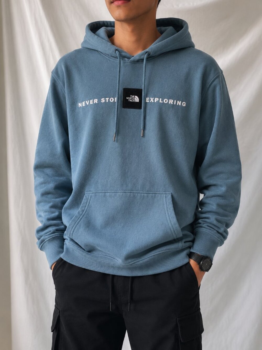 The North Face Never Stop Exploring Hoodie in Teal — Men's M